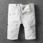 jeans balmain fit hommes shorts white